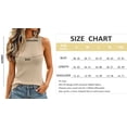 thumbnail image 4 of Livrdious Womens Mock Neck Ribbed Tank Tops Fall Layering Shirt Slim Fit Stretchy Sleeveless Top for Cardigans Blazers, 4 of 8