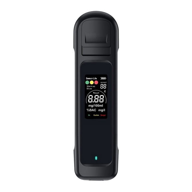 Non- Alcohol with LED Display Screen Memory Function 50 Groups Data Storage for Personal Black