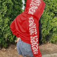 thumbnail image 1 of Zip Up Loose Hooded Sports Sweatshirts,Letter Graphic Y2k Style Long Sleeve Top Solid Color Hoodie Jacket,Women's Sporty Sweatshirts, 1 of 5