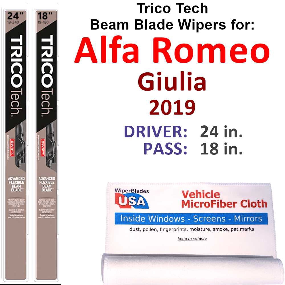 2019 Alfa Romeo Giulia Beam Blade Wipers (Set of 2