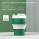 thumbnail image 3 of Taza plegable de silicona Taza de viaje plegable Taza de café Juego de tazas para beber reutilizables sin Bpa Regalo para ir de compras (verde), 3 of 5