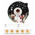 thumbnail image 6 of 15 Inch Round Placemats Set of 6, Black Christmas Non Slip Heat Insulation PP Table Mats, Snowman Gifts Xmas Tree Snowflake Winter Washable Place Mats for Kitchen Dining Party Table Decor, 6 of 7