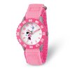 Disney Girls' Stainless Steel Watch, Pink Strap