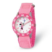 Disney Girls' Stainless Steel Watch, Pink Strap