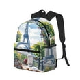 thumbnail image 2 of Fotbe Parisian Cafe With Eiffel Lightweight Casual Laptop Backpack for Men and Women, Daily use Waterproof backpack, Backpack for College, 2 of 7