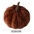 thumbnail image 2 of Harvest Mini Velvet Pumpkins, Plush Autumn Tabletop Accents, Rich Jewel Toned Fall Decor, Sophisticated Thanksgiving Centerpiece for Shelf, Console, Buffet, Home Holiday Staging, Harvest, Brown,Brown, 2 of 9