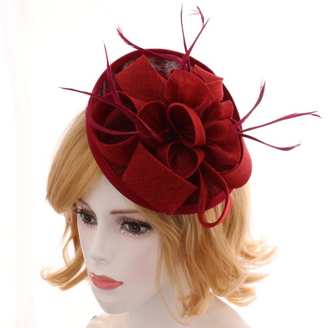 Sombreros de Cóctel Fascinator de Plumas Nupciales para Mujer Yinane