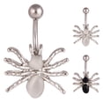 thumbnail image 2 of Women's Navel Ring Spider Design Belly Button Ring Body Piercing Jewelry, 2 of 10