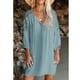 thumbnail image 2 of Vestido corto casual con escote en V Nikou Vestido de cuello en V para mujer, 2 of 6