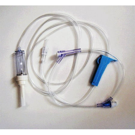 60 DPM Needless IV Admin Set, This 60 DPM IV admin set has a 83 inch extension with Roller Clamp, one MicroClave® Luer Locking injection site,.., By