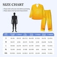 thumbnail image 4 of Susaid Yellow Lemon Print Men's Long Sleeve Pajama Set, Two-Piece Button-Down Loungewear PJs Set, Comfortable Sleepwear for Relaxation-XX-Large, 4 of 7