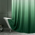 thumbnail image 2 of Dark Green Ombre Shower Curtain, Modern Emerald Green Waffle Weave Fabric Shower Curtain for Bathroom Decor, Waterproof Cloth Hotel Bathroom Shower Curtain, 72 x 72, 2 of 6