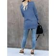 thumbnail image 3 of Womens Long Sleeve Casual Lightweight Loose Open Front Cardigan Knit Sweaters Coat with Pockets, 3 of 4