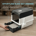 thumbnail image 6 of EIODEAR Convertible Enclosed Cat Litter Box with Pull-Out Drawer - 2-in-1 Covered & Open Top Pet Toilet, Odor Control & Anti-Tracking, 19.7", 6 of 10