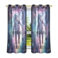 thumbnail image 6 of Yayeee Window Curtains Set of 2 for Living Room Light Filtering 63"x52", Astronaut Pattern, 6 of 7