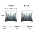 thumbnail image 3 of Misty Forest Pillow Covers 18X18 inch Set of 2 Coniferous Trees Throw Pillow Covers Abstract Art Outdoors Decorative Cushion Case for Bed Couch Sofa Home, 3 of 6