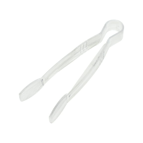 Excellante 9" flat grip tong, polycarbonate, clear color, comes in each