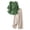 Green, variant on Women's 2 Piece Set, Embroidered Round Neck Top and Wide Leg Pants, Cotton Linen Matching Outfit for Casual Wear, Daily Outfits, Vacation, and Lounge-Black