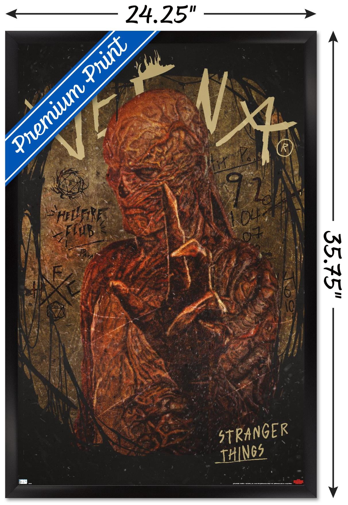Netflix Stranger Things: Season 4 - Vecna Wall Poster, 22.375" x 34" Framed