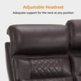 thumbnail image 4 of MCombo Power Loveseat Recliner Sofa with Adjustable Headrest, Electric Home Theater Seating with Hidden Armrest Storage, USB & Type-C Port, LED Light (Dark Brown), 4 of 10