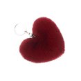 thumbnail image 3 of Heart Shape Hair Pendant Handbag Decor Keychain Key Buckle Ring Shoulder Bag Hanging Ornaments, 3 of 4