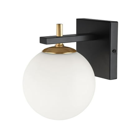 

Dainolite 1 Light Halogen Wall Sconce Matte Black and Aged Brass / Each