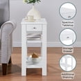thumbnail image 5 of Convenience Concepts Designs2Go Baja 1 Drawer Chairside End Table with Shelves, White, 5 of 6