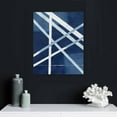 thumbnail image 5 of COMIO  Blue Abstract Wall Art Navy Blue Bathroom Decor Blue Pictures Wall Decor Modern Home Decor Geometric Canvas Wall Art Framed (Navy Blue), 5 of 5