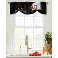 Tie Up Valance for Windows Basketball Sport Black Window Valance