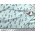 thumbnail image 3 of Soimoi Modal Satin Fabric Tree Block Decor Fabric Printed Yard 42 Inch Wide, 3 of 3