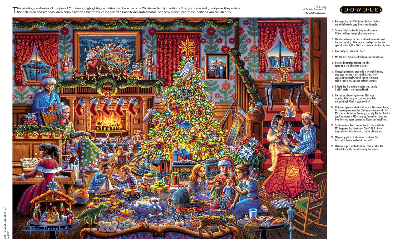 Buffalo Games 300-Piece Dowdle Christmas Morning Adult Interlocking Jigsaw Puzzle