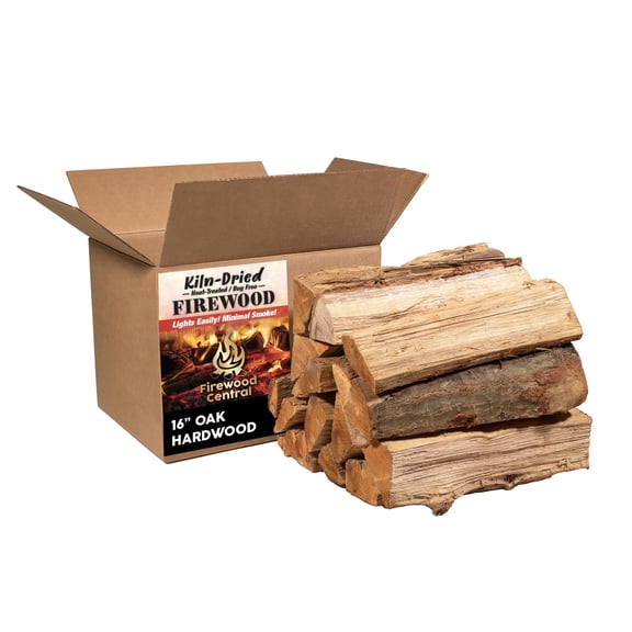 Kiln-Dried Oak Firewood 16" Splits 38 lb Bundle