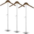 thumbnail image 2 of 3 Pcs T-Shirt Display Stands, Wooden Clothing Display Rack with Adjustable Height, Portable Garment Rack, Adjustable T-Shirt Display Holder, 2 of 7