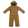 thumbnail image 4 of KAUOD Boys Girls One Piece Waterproof Snowsuits Thick Insulated Winter Outdoor Ski Jumpsuits Kids Faux-F𝐮r Hood Bib Overall, 4 of 9