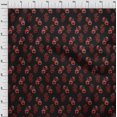 thumbnail image 3 of oneOone Cotton Cambric Black Fabric Floral Block Craft Projects Decor Fabric Printed By The Yard 56 Inch Wide, 3 of 4