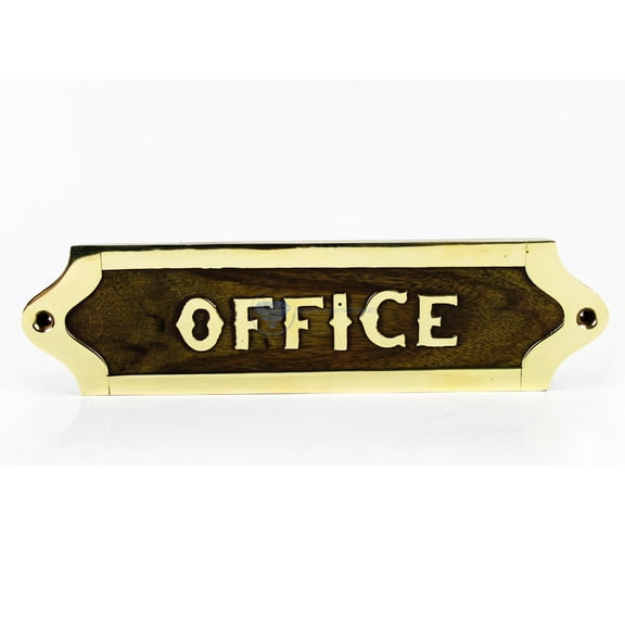 Nagina International Hand Crafted Wooden Designation & Title Name Plate | Nautical Wood Plaque & Door Sign | Captain's Maritime Nursery Home Wall Decor (Office)