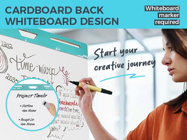 Sticky Easel Pad, 25 x 30 Inch, White, 30 Sheets/Pad, 6 Pads/Pack, Flip Chart Paper for Teachers,Large Self-Stick Easel Paper, Super Sticking Power & Bleed-Resistant