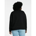 thumbnail image 3 of Terra & Sky Women's Plus Size Fleece Sweatshirt with Long Sleeves, Size 0X-5X, 3 of 5