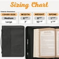 thumbnail image 6 of Guidance Black Faux Leather Classic Bible Cover - Proverbs 3:6, 6 of 7