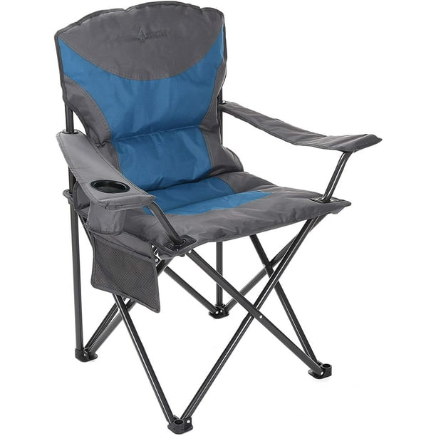 ARROWHEAD OUTDOOR Portable Folding Camping Quad Chair w/Added Padding, Cup