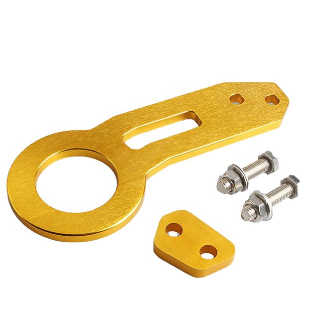 Scienceny Gancho de remolque de aleación de aluminio Gancho de remolque de carreras universal Práctico anillo de remolque trasero con tornillos Juntas Cámaras de salpicadero de coche Numero 5 Scienceny VI009017-05