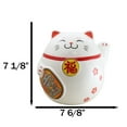thumbnail image 2 of Japanese Lucky Charm Beckoning Cat Fat Maneki Neko Money Coin Bank Figurine, 2 of 9