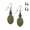 green, copper, gold, variant on Oval Turquoise Magnesite Dangle Earrings – Hypoallergenic – Turquoise Blue