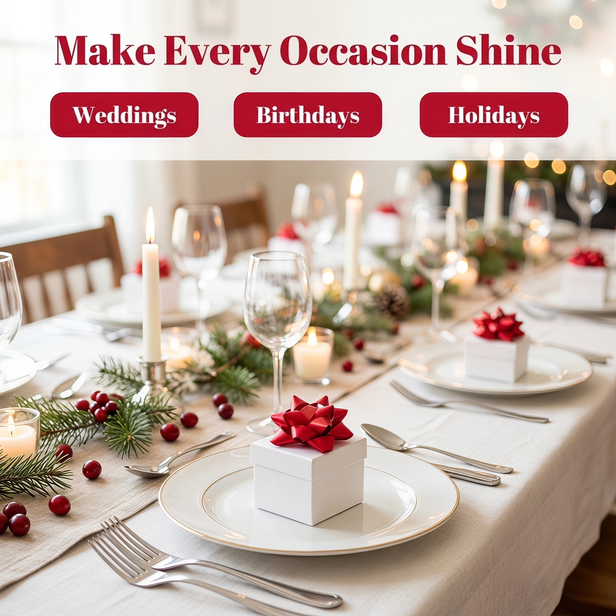Unique Bargains Multi-Layered Holographic Star Bows for Gift Wrapping and Decoration Red