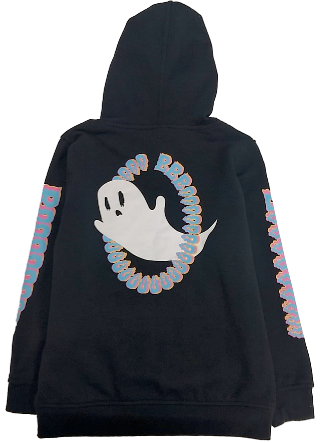 Boys Black Ghost Pullover Hoodie Boo 