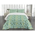 thumbnail image 3 of Ambesonne Flip Flop Quilted Bedspread Set 2 Pcs, Exotic Nature Colors, Twin Size, Pale Green Pale Blue, 3 of 5