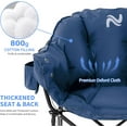 thumbnail image 3 of 2 Pack Oversized Heated Camping Chair, 3 Heating Levels Soft Padded Camp Chairs with Storage Bag, Portable Folding Outdoor Heated Moon Chair for Lawn Patio Beach and Picnics, 3 of 7
