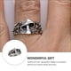 thumbnail image 2 of 1 unid retro multi-elementos anillo de dedo hongo hoja anillo de estrella decoración de dedo plata, 2 of 8