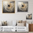 thumbnail image 4 of Designart "Mystical Spirals In Grey And Gold" Abstract Spirals Floater Framed Canvas Art Print, 4 of 5