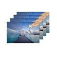 thumbnail image 4 of MKHERT Cool Footbridge Leading to The Jetty in Maldives Island Resort Placemats Table Mats for Dining Room Kitchen Table Decoration 12x18 inch,Set of 4, 4 of 4